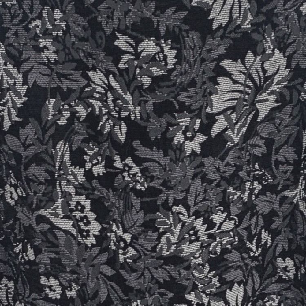 Coldwater Creek XL Floral Jacquard Jacket Black Gray Textured Button Front Goth - Picture 4 of 7